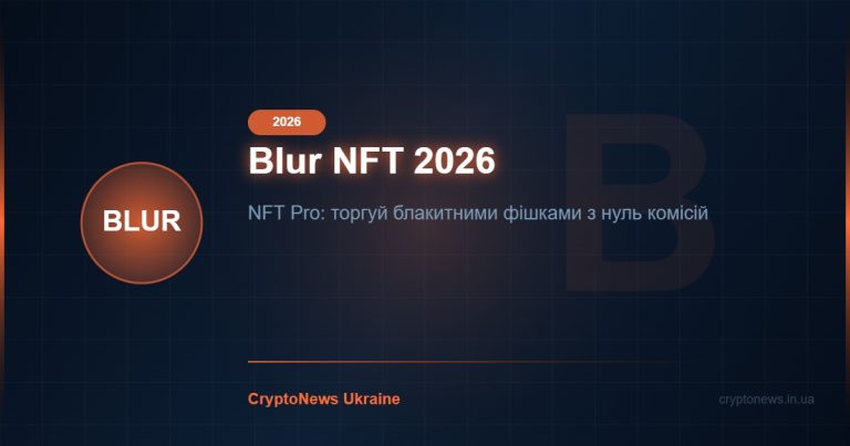 Blur NFT 2026: Маркетплейс для Pro Трейдерів — Blend Lending, Airdrops та прогноз ціни BLUR