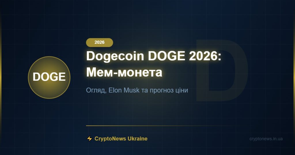 Dogecoin (DOGE) 2026: Мем-монета стала серйозним активом — огляд та прогноз — CryptoNews Ukraine