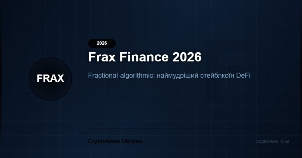 Frax Finance 2026: Алгоритмічний стейблкоїн нового покоління — frxETH, FXS та прогноз