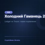 Холодний гаманець 2026: Ledger vs Trezor — порівняння, налаштування та як зберігати крипту