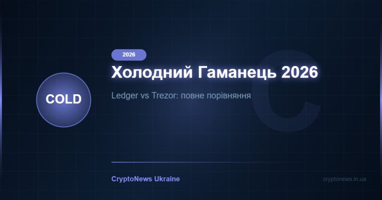 Холодний гаманець 2026: Ledger vs Trezor — порівняння, налаштування та як зберігати крипту