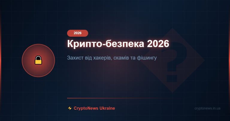 Крипто-безпека 2026: Як захистити активи від хакерів та шахрайства — повний гайд
