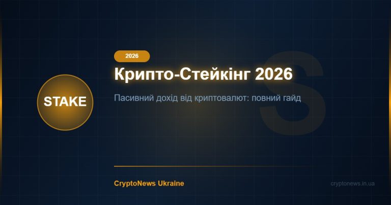 Крипто-стейкінг 2026: Повний гайд — як заробити пасивний дохід на своїй крипті