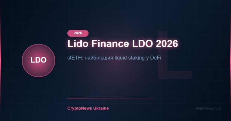 Lido Finance LDO 2026: Найбільший Liquid Staking Protocol — stETH, DVT та прогноз ціни LDO