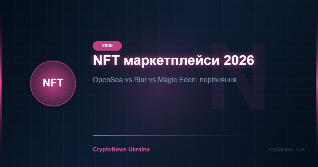 NFT маркетплейси 2026: OpenSea vs Blur vs Magic Eden — порівняння та як торгувати