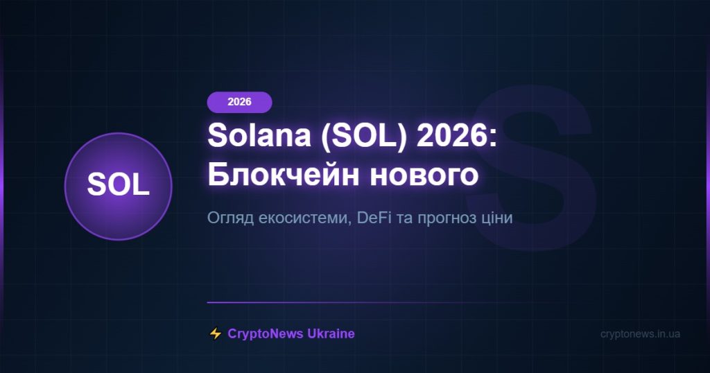 Solana (SOL) 2026: Блокчейн нового покоління