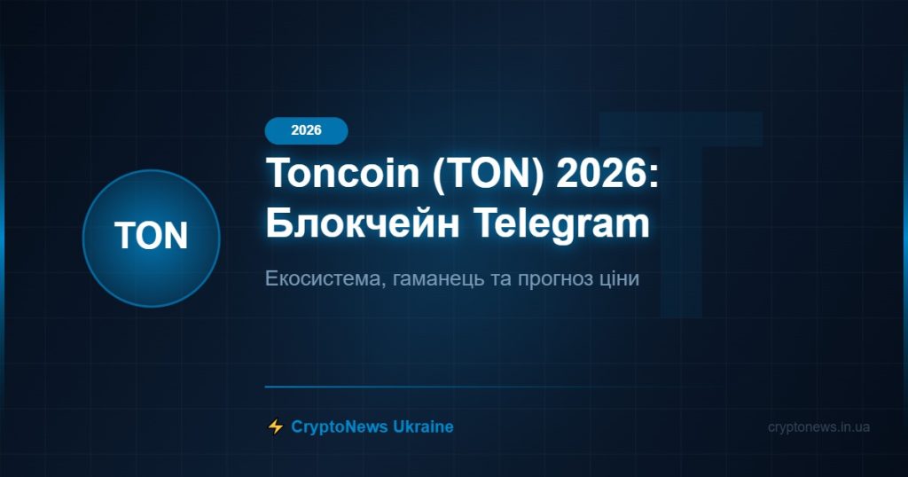 Toncoin (TON) 2026: Блокчейн Telegram — CryptoNews Ukraine