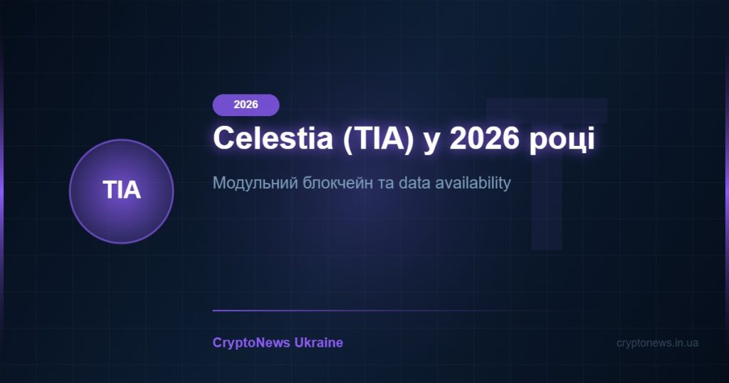 Celestia (TIA) у 2026 році: модульний блокчейн та доступність даних