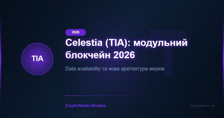 Celestia (TIA) 2026: модульний блокчейн та доступність даних
