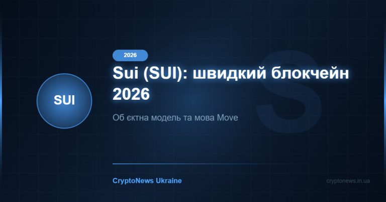 Sui (SUI) 2026: об єктно-орієнтований блокчейн та швидкість