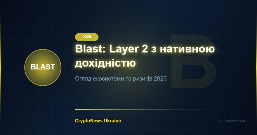Blast у 2026 році: Layer 2 з нативною дохідністю для ETH та стейблкоїнів