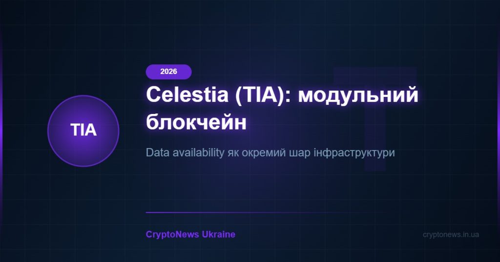 Celestia (TIA) 2026: модульний блокчейн і data availability — повний огляд
