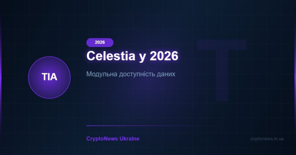 Celestia (TIA) у 2026 році: модульний блокчейн та доступність даних