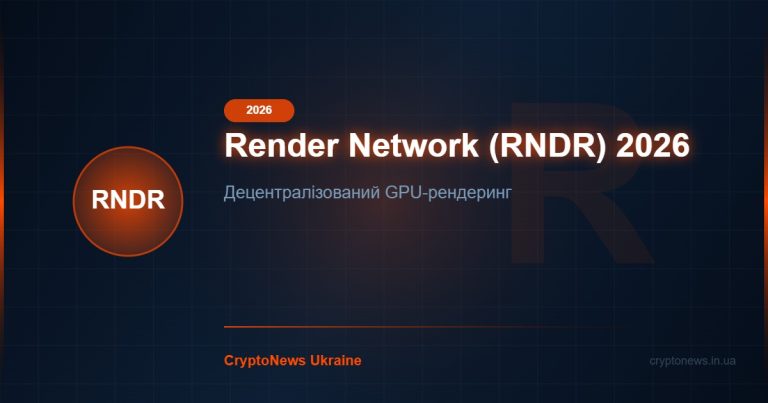 Render Network (RNDR) у 2026: децентралізований GPU-рендеринг та ринок обчислень