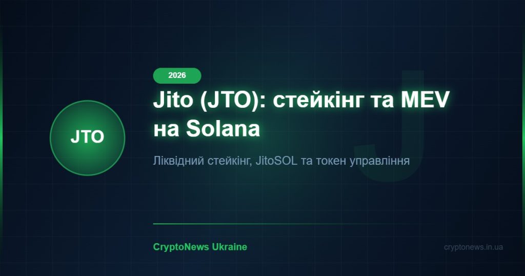Jito (JTO) 2026: ліквідний стейкінг та MEV на Solana — огляд